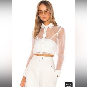 Helena Button Up Top in White
superdown